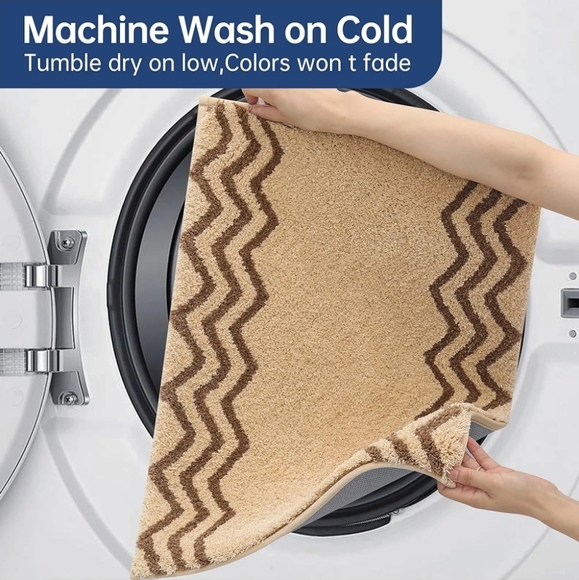 Extra Thick Bath Rug Anti-Slip Bath Mat Soft Plush 17x24 Inches - Picture 4 of 7